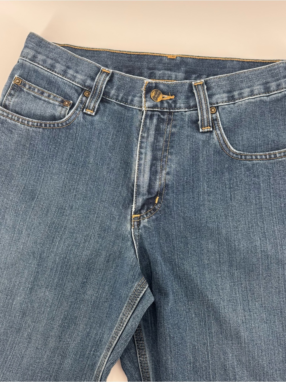 Carhartt Men’s Relaxed Fit Straight Leg Light Wash Blue Denim Jeans 30x30
